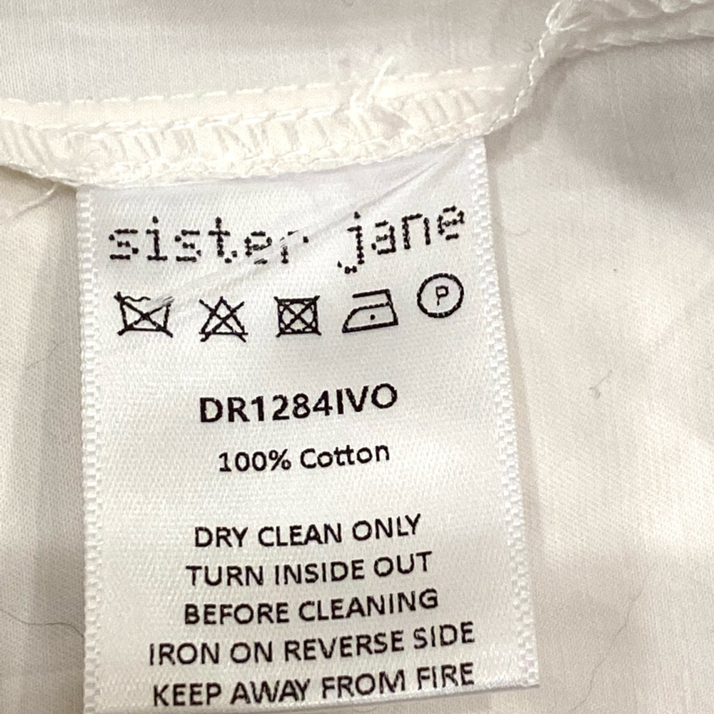 sister jane tiered cotton shirt white dress size XS - Picture 9 of 11